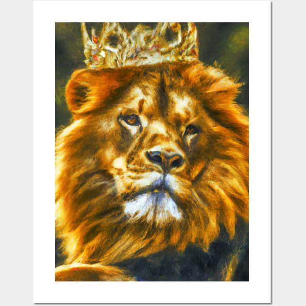 Lion with Crown Wall Art by maxcode